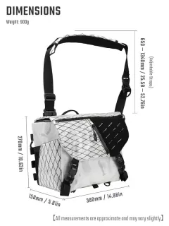 Accesorios para mochilas: Bolso Bandolera TACTICAL GEEK 15L Cache L7, Bolso de Pecho con Correa Ajustable, Mochila de Uso Diario