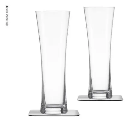Juego De 2 Vasos De Cerveza Incl 2 Posavasos Magnéticos
