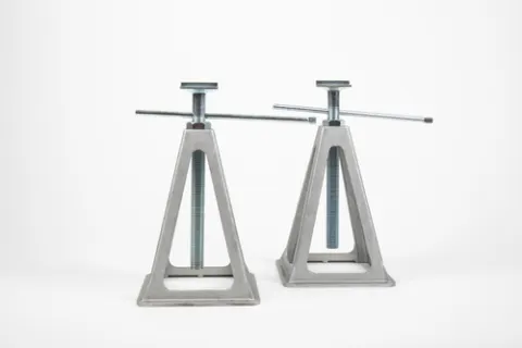 Soporte de caravana Aluminio del vientre – 2 piezas, altura 28-43 cm