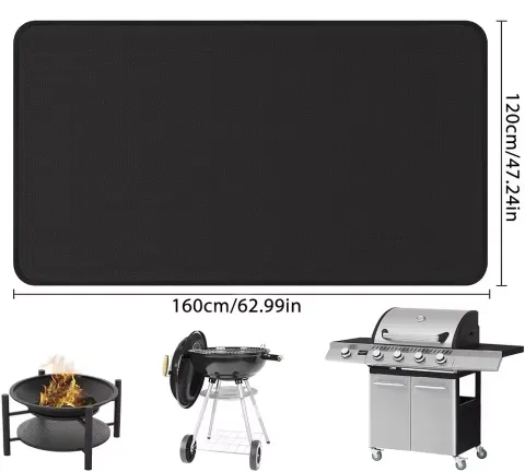 Almohadilla para barbacoa al aire libre para proteger pisos de madera, alfombrilla para fogones resistente al calor, almohadilla ignífuga