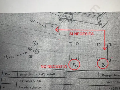 Pletina de soporte para patas niveladoras SMV