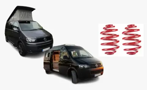 Muelles reforzados para Volkswagen Transporter T5 y T6  22Ø suspensión trasera para Camper y Furgonetas. – Ref. 7891