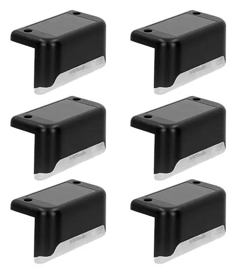 Set 6 focos solares exterior LED para escaleras