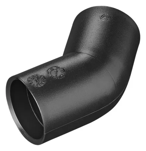 Codo de tubería para aguas residuales 45° PE negro Ø28 mm