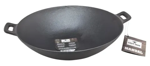 Cast Iron sartén wok de hierro fundido