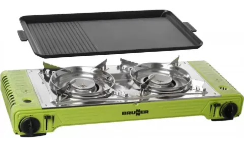 Cocina Grill BRUNNER DEVIL DOBLE FUEGO de cartucho de gas camping, caravaning, overland. – Ref. BR0708018N