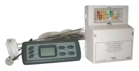 Kit Centralita panel CBE PC200 + DS300 + cableado + centralita DS300 + sonda de agua para autocaravanas y camper.