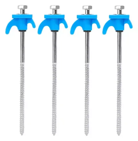 Estacas para tiendas de campaña hexagonales con rosca en espiral, clavos de suelo de acero al carbono para tierra dura, anclajes de sujeción para lonas y toldos, kit de equipo de camping de alta