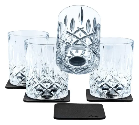 Silwy set de 4 vasos de wisky magnéticos de cristal