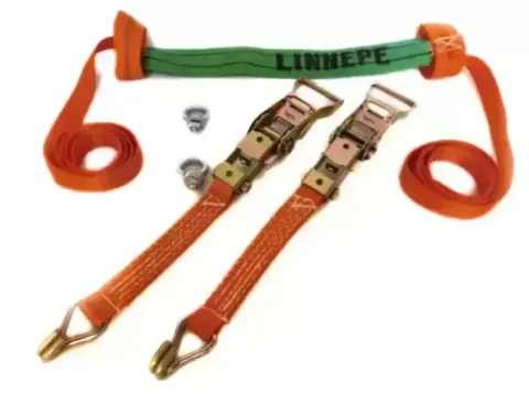 Kit de amarre LINNEPE para moto sobre remolque y portamotos. – Ref. 44203