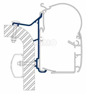Adaptador para el marcador de pared PERFECTO MUAL, Hymer Van, B2, Eriba 500 cm