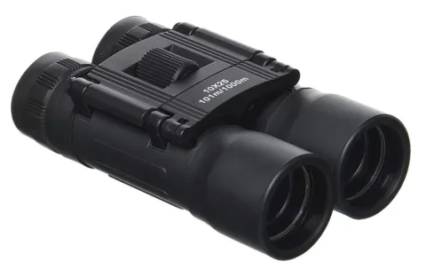 Mil-tec Binoculares plegables 10 x 25 negro – Prismáticos de bolsillo