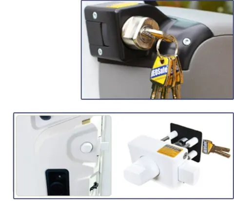 Kit 5 cierres autocaravana HeoSafe Ducato/ Carado/ Etrusco/ Sunlight >2021