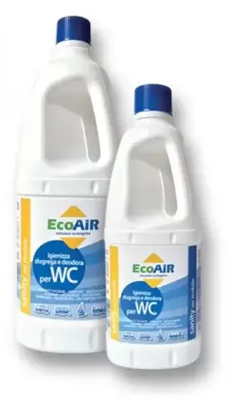 EcoAir Blue 2 litros para la higiene de aguas negras de caravanas, autocaravanas y camper – Ref. 68502