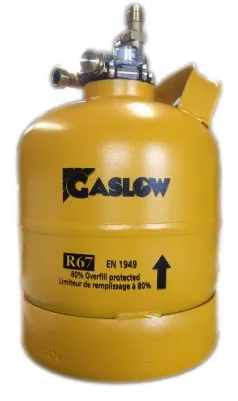 segunda botella recargable 2,7 kg gaslow, gas para furgonetas