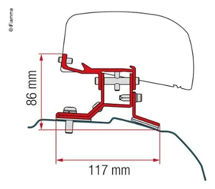 Adaptador Para Toldos Paraguas F40van Ford Transit Custom Baskbase Wheelk Uk Uk