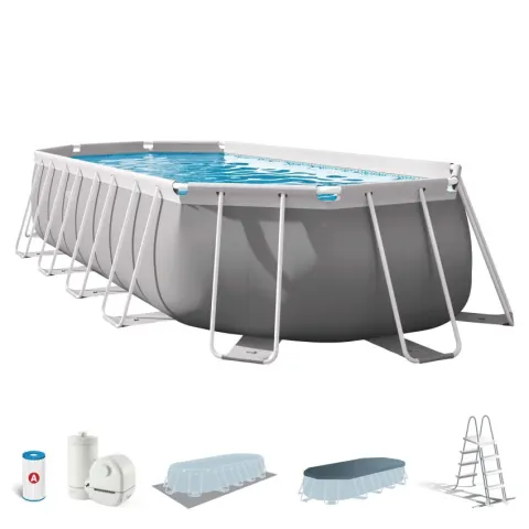 Piscina desmontable ovalada prism frame intex 6 metros con depuradora de cartucho