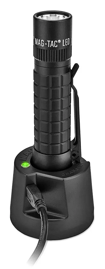 Maglite® Mag-Tac Militar Recargable Led sin corona negra – Linterna