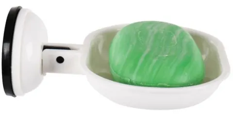 Jabonera blanca con ventosa
