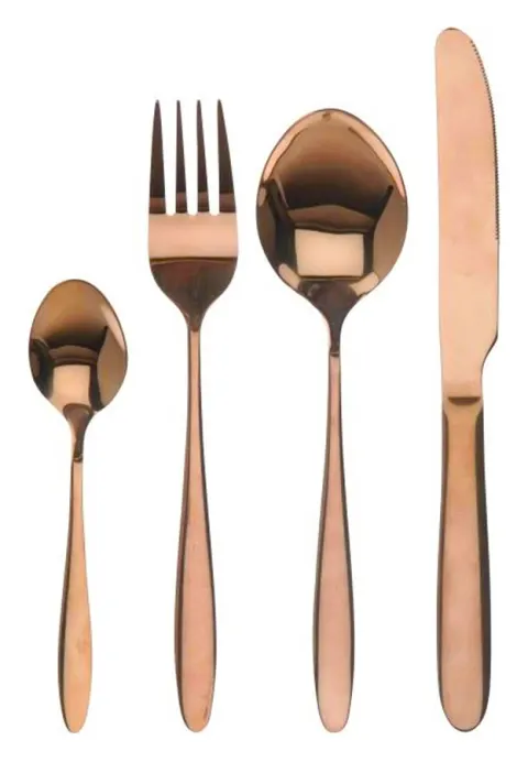Excellent Houseware cubertería de 16 piezas de cobre