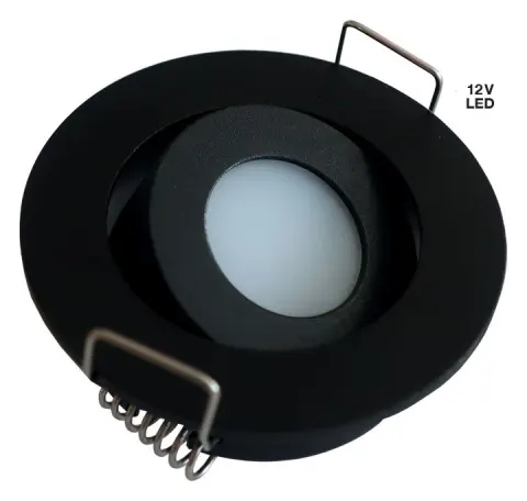 LED 12V/24V color negro con base giratoria
