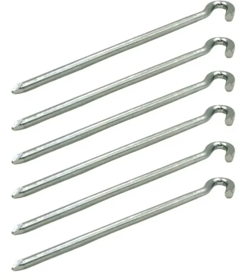 BEAVER Set 6 Piquetas Acero Reforzada 22 cm