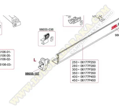 98655-157. Kit contratapa frontal izda F45Ti bca