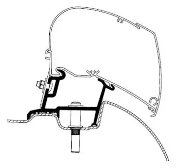 Kit instalación Thule Omnistor 6300/ 6200/ 9200 Mercedes Sprinter/ VW Crafter 06-16