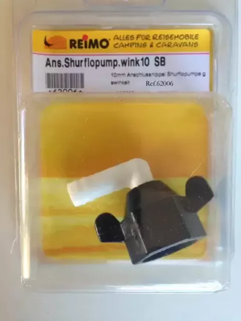 Conector acodado para bombas de agua Shurflo y Fiamma 10 mm. – Ref. 31-62006