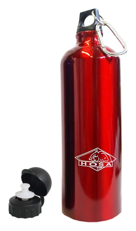 Hosa Aluminio Mosquetón 1 Litro roja – Botella cantimplora