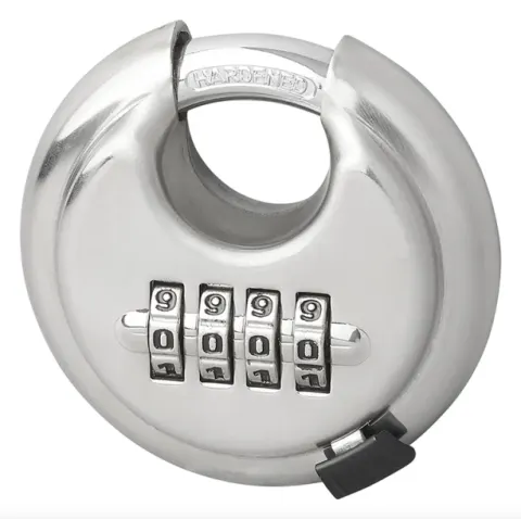 Candado de disco de acero inoxidable con combinación