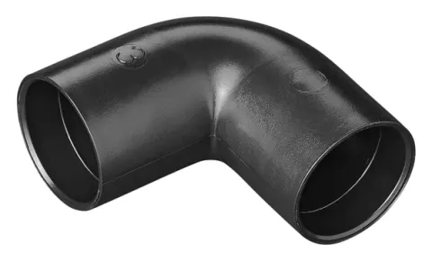 Tubería de aguas residuales curva 90° PE negro Ø28 mm