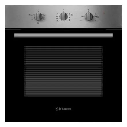 Horno con turbo 4 funciones AquaClean Inox y cristal Negro Johnson
