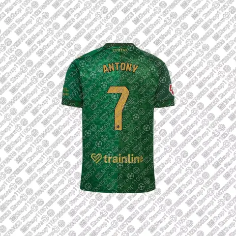 2026-27 Abde Ezzalzouli N.º10 Antony N.º7 Camiseta de Fútbol Transpirable para Entrenamiento y Partidos, para Hombres y Niños, Jersey de Fútbol de Visitante del Betis para Adultos