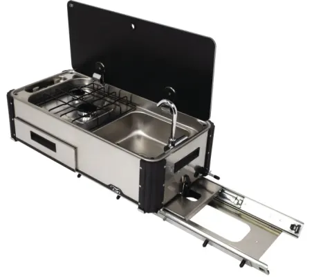 SlideOut Gas Cooker, 2 llama con fregadero SL1400.LL