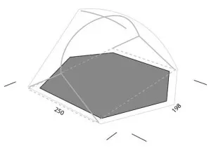 Exped Lyra III suelo protector 215 x 150 cm