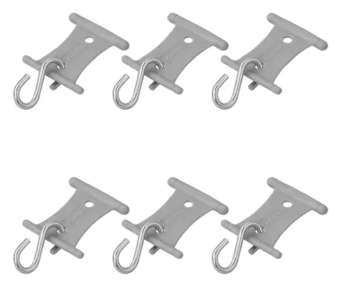 Percha con ganchos para guía de toldo 5/6mm y 7/8mm
