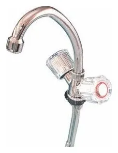 Grifo metálico curvo