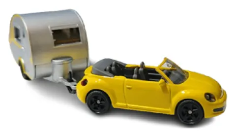 Caravana de juguete en miniatura
