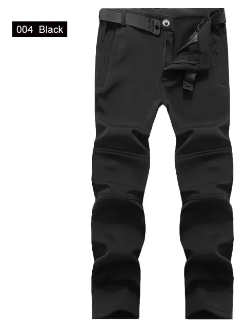TRVLWEGO Pantalones de invierno para hombre, para acampar, senderismo, viajes, delgados, de forro polar cálido, resistentes al viento, para esquí al aire libre, trekking
