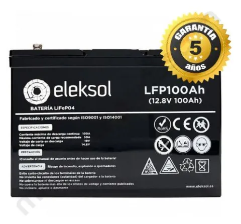 Batería Litio Compact Eleksol 100Ah/12 8V Bluetooth y BMS V2