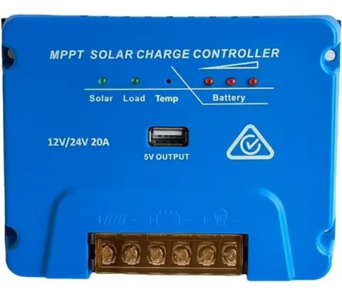 Controlador de carga solar MPPT automático de 12 V, 24 V / 20 A.
