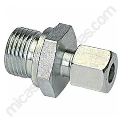 Conexión tubería de gas rosca 1/2 pulgada 8 mm