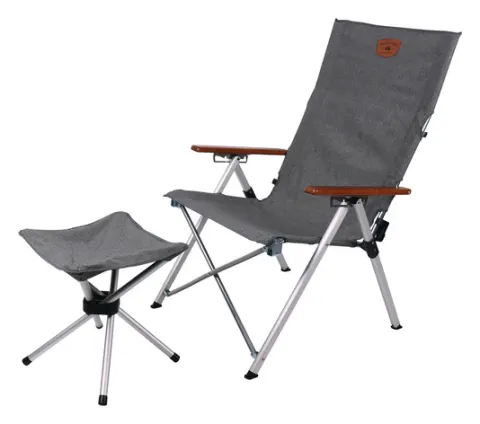 Reposapiés Para Silla Plegable Joplin De Color Gris 38x38cm H42cm