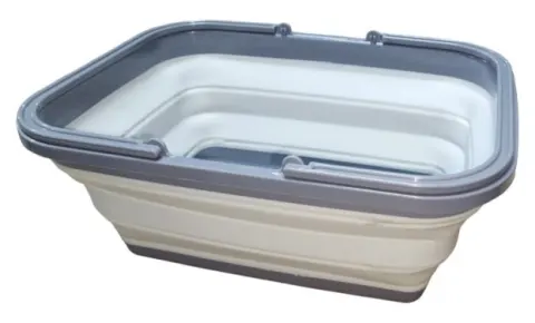 Cubo rectangular plegable grande Gris Dometic Kampa