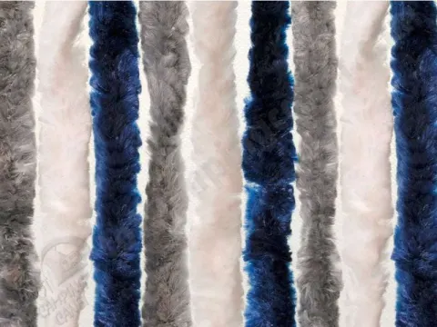 Cortina 100X205 Pelo Gris/antracita/gris Claro