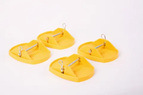 Juego de placas de soporte 4 piezas, amarillo