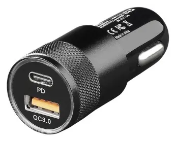 Punto dual de carga USB, tipo A + C