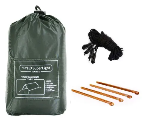 DD Hammocks Superlight Tarp 3×2,9 – Verde oliva – Toldo Bushcraft