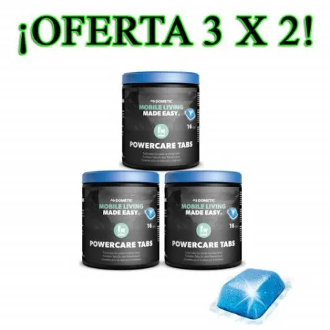 Power Care Tabs 3 x 2 (Bote 16 dosis) /Aditivo sanitario para depósitos de aguas negras